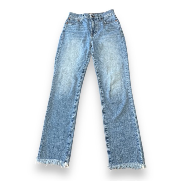 Madewell Denim - Madewell The Perfect Vintage Jean Denim Straight Leg Raw Hem Women’s Size 26